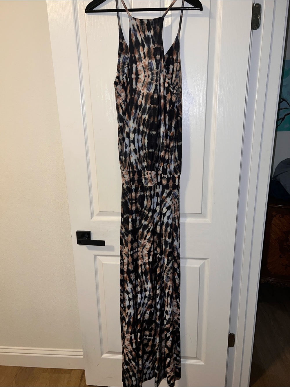 Viereck| ☮️ Tie Dye Maxi Dress w/ Built-In Bra Boho Festival| Large - Picture 2 of 7